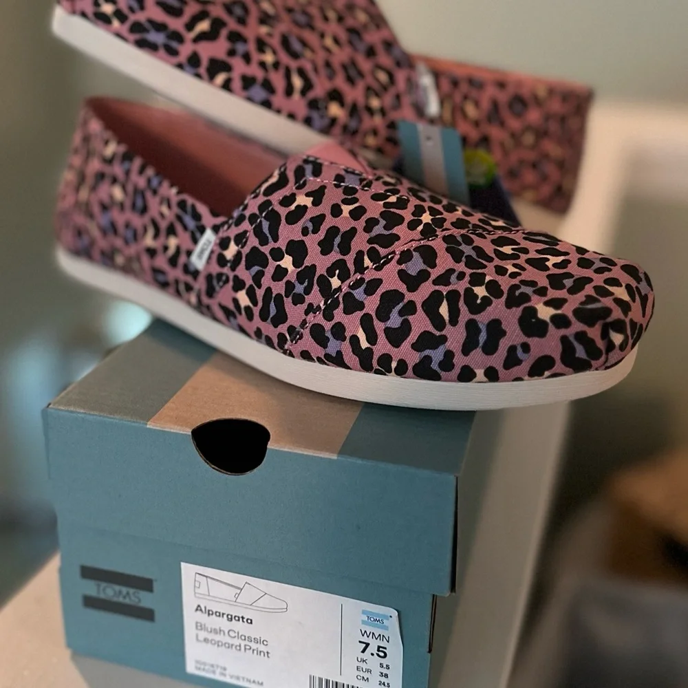 Toms Alpargata blush classic leopard print flats - Picture 4 of 5